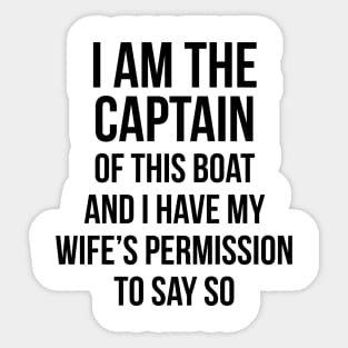 Captain funny T-shirt Sticker